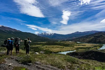 Backpackers looking for the trail.