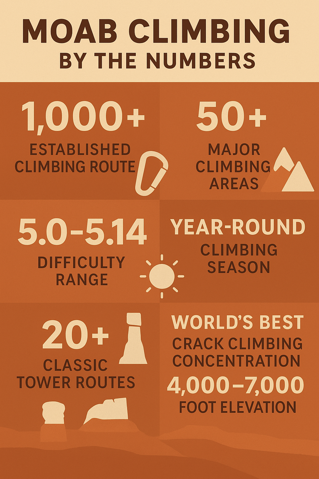 Moab Climbing by the Numbers