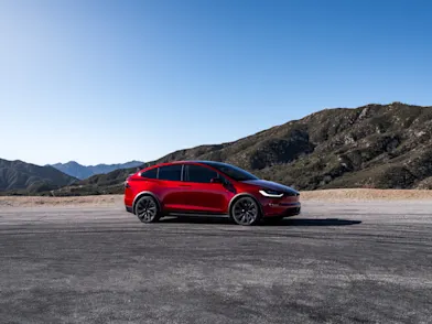 Model X Parked on Track
