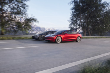 Two Tesla Model 3s