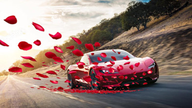 Red Roadster on Roses