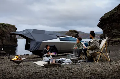 Family Camping with Cybertruck