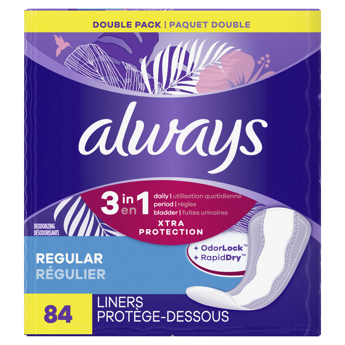 Always Xtra Protection 3in1 Daily Liners Regular Always®