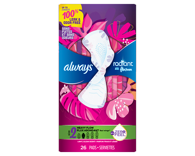 Save on Always Radiant Pads Heavy Flow Scented Size 2 Order Online