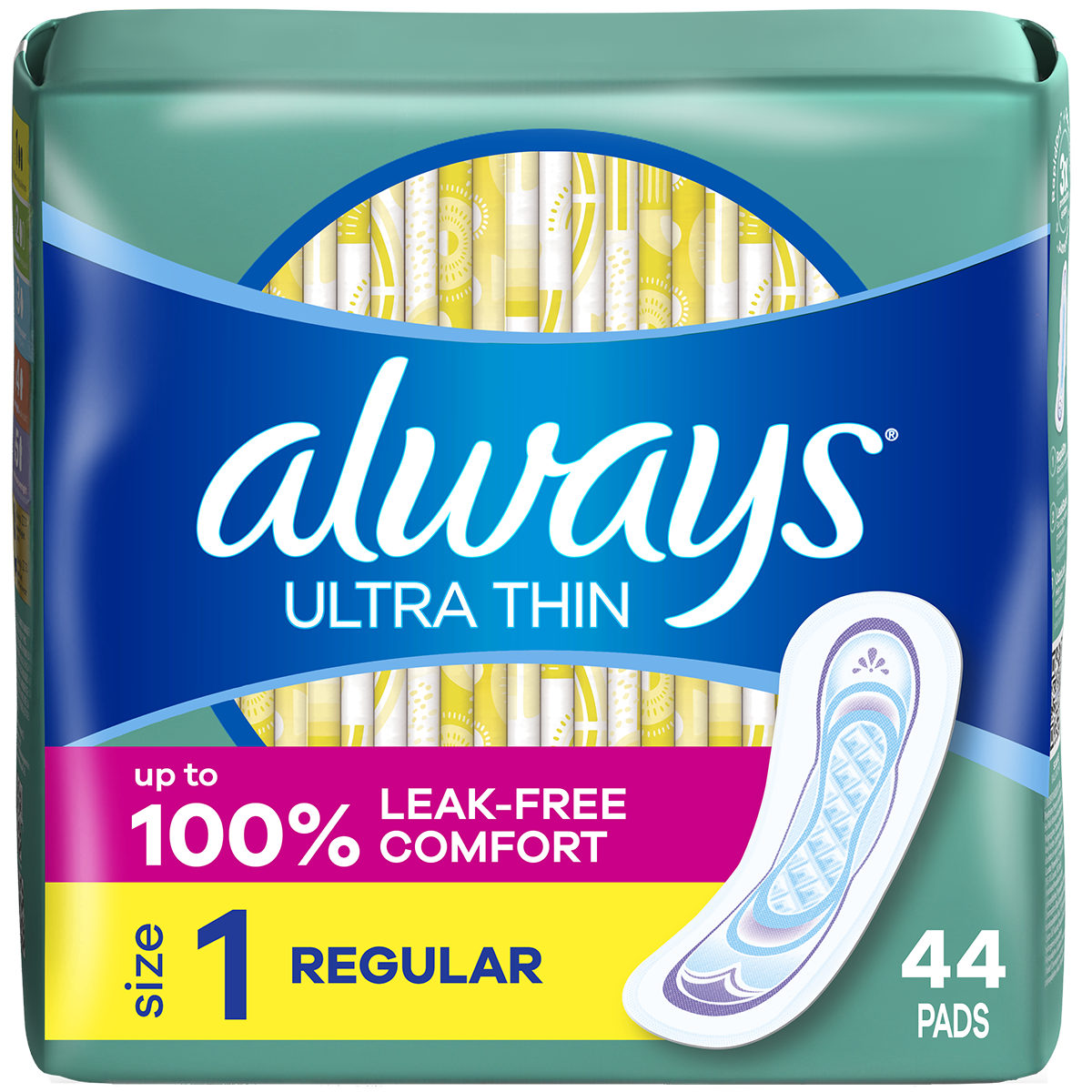 Ultra-Thin-Pads-Size-1-Regular-without-Wings-44-Count