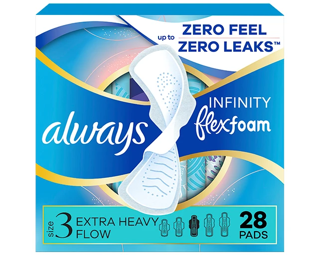 Product-Always Infinity Size 3 Extra Heavy Flow Pads with Wings, Unscented