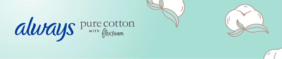 ADP 055 - What Are Always FlexFoam Pads Made Of? - Tab 03 - Always Pure Cotton Flexfoam