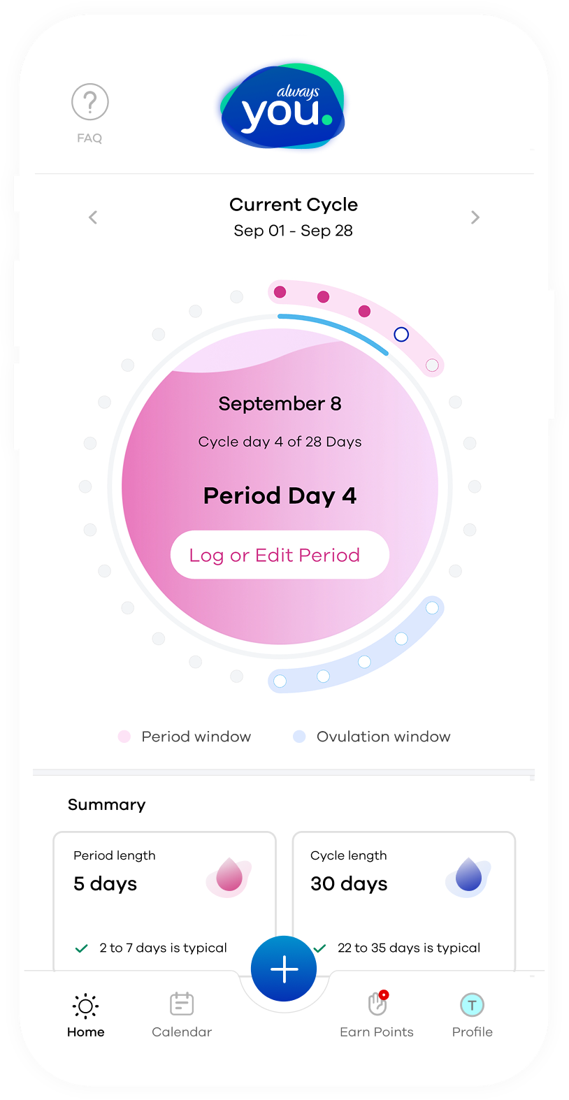 Phone TrackYourPeriod - Feature
