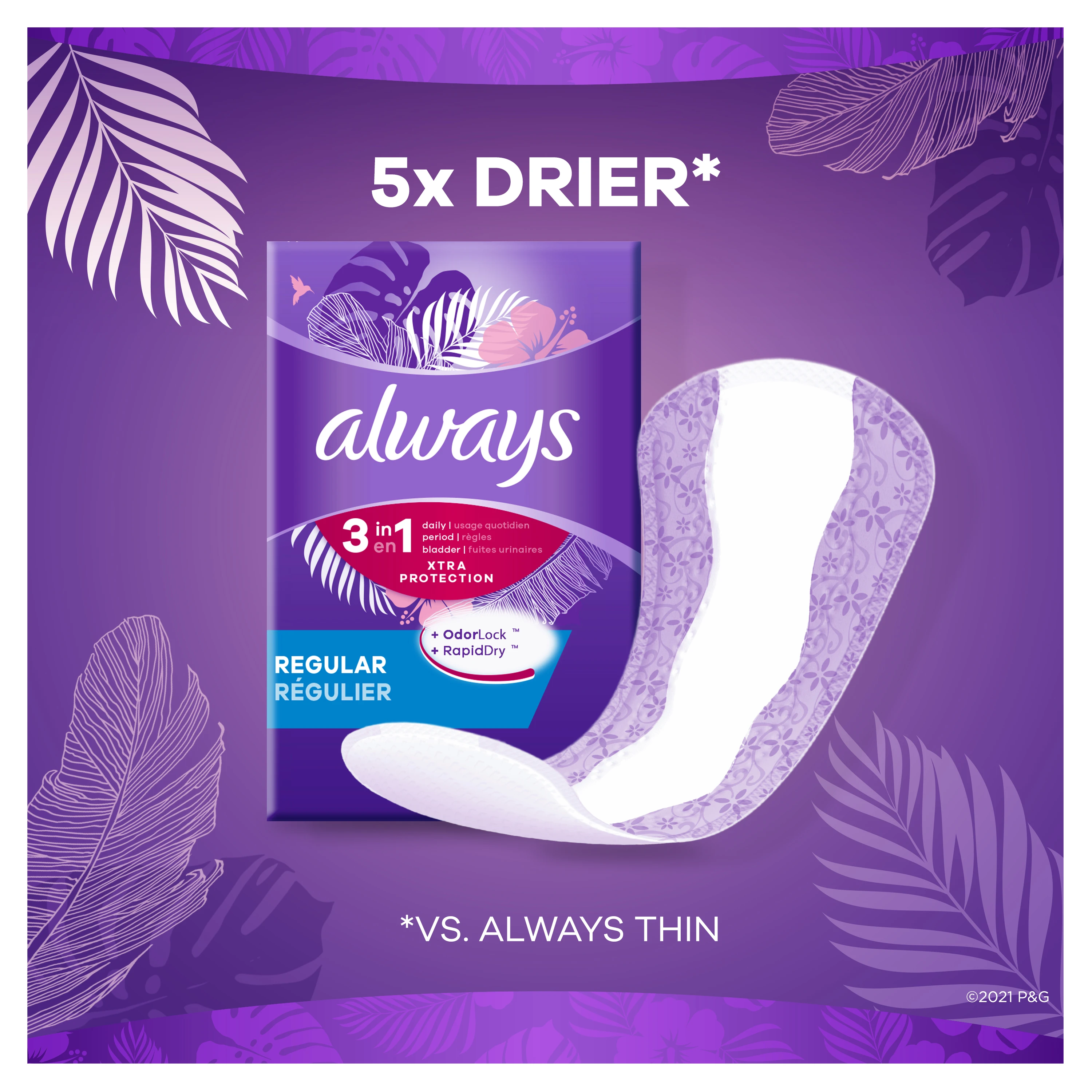 Always Xtra Protection 3in1 Daily Liners Extra Long Always®