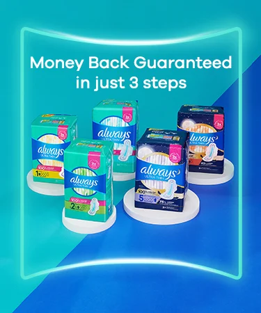 Always Ultra products for Money Back Guarantee