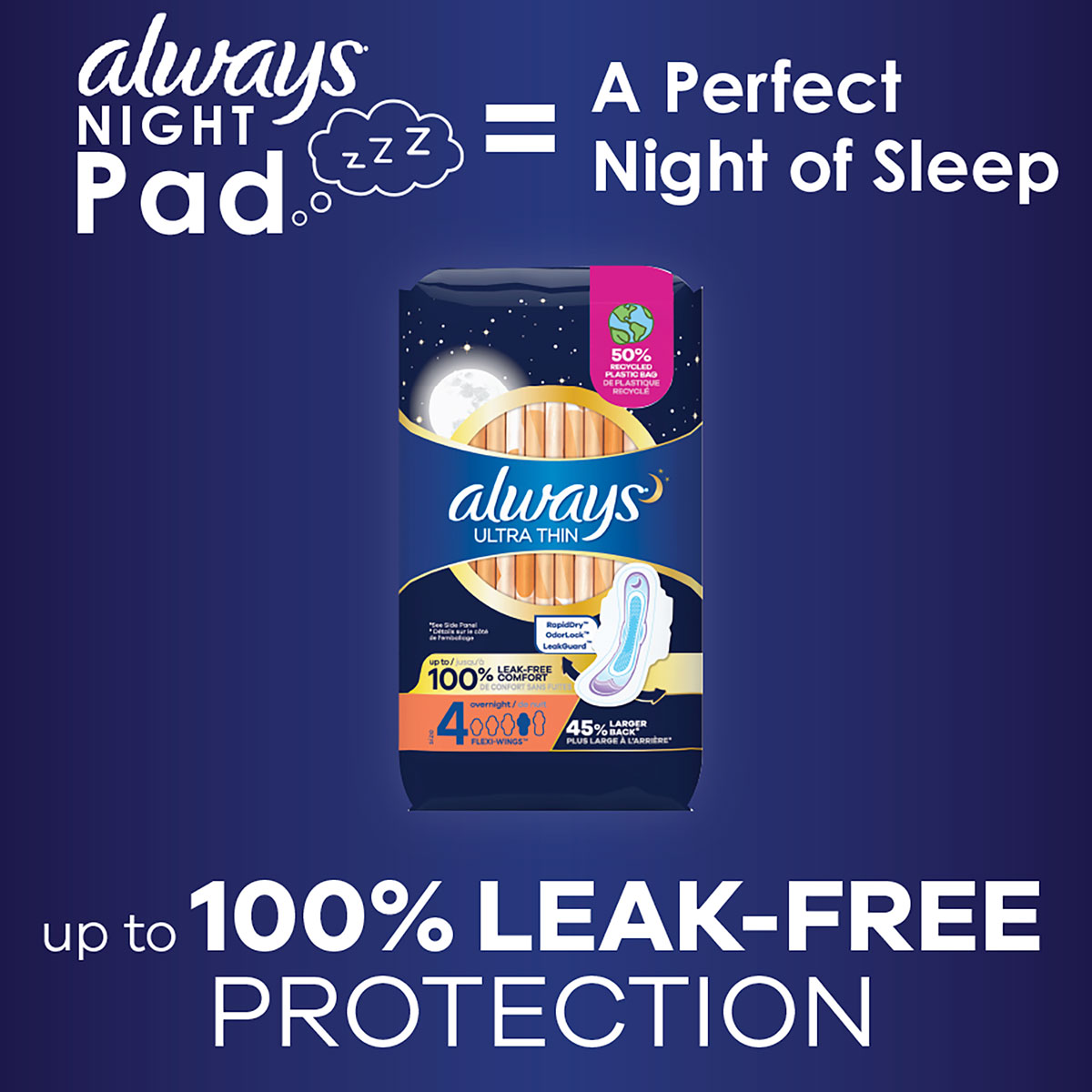 100% Leak-free protection Ultra Thin Size 4