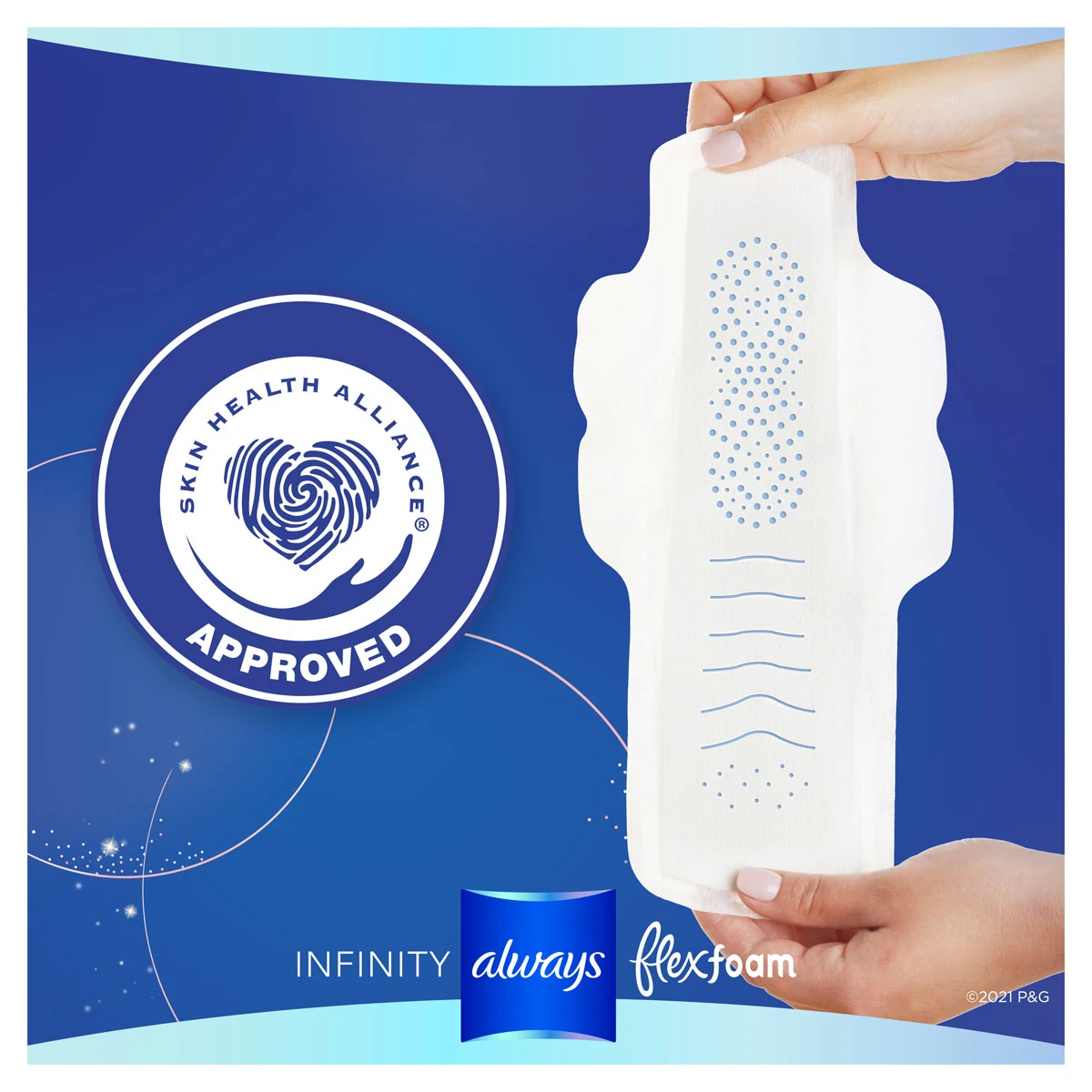 Always Infinity Size 5 Extra Heavy Overnight Pads With Wings