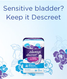 Sensitive bladder? Keep it Descreet