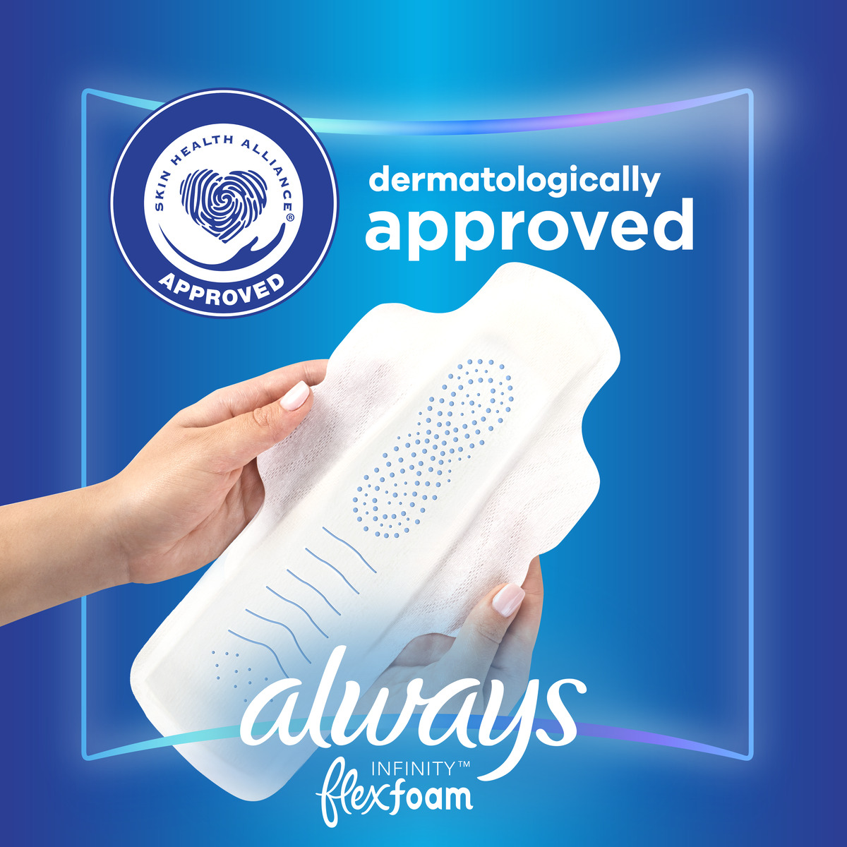Dermatologically approved overnight pads