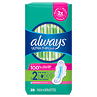 Product-Always Ultra Thin Fresh Size 2 Long Super Pads With Wings, Scented