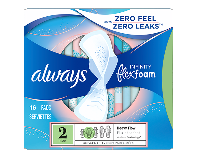 Always Infinity Pads with Flex Foams | Always®