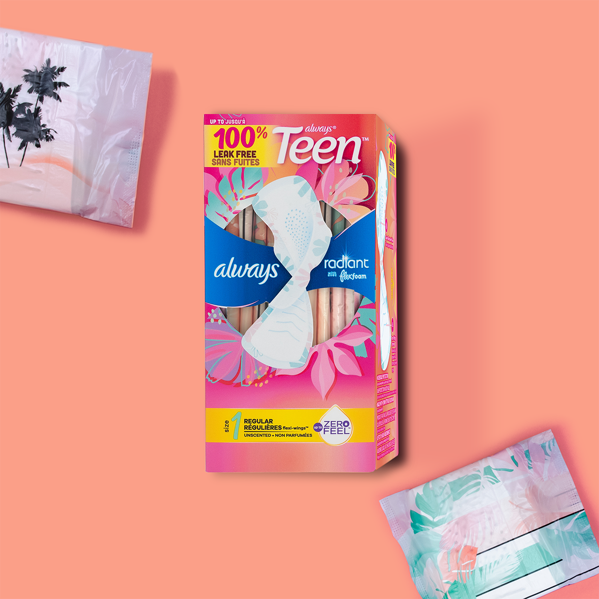 Always Radiant Pads for Teens