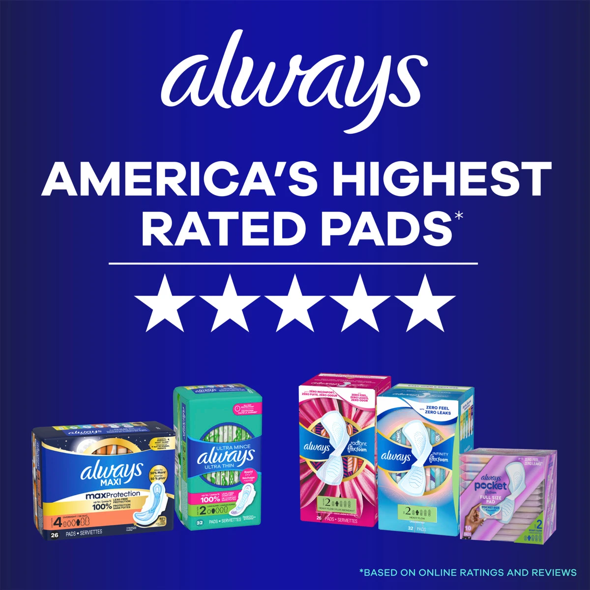 Always Ultra Thin Size 4 Overnight Pads With Wings | Always®