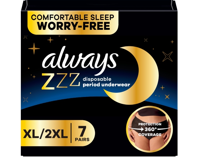 Always ZZZ Disposable Overnight Period Underwear for Women Size XL