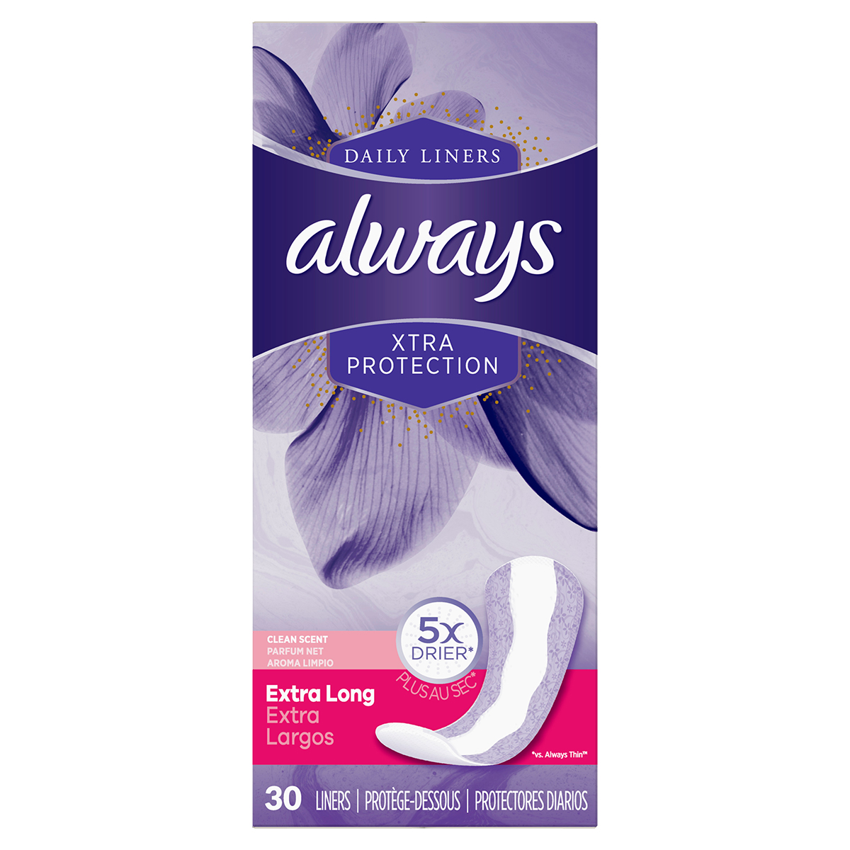 Always US EP ExtLong liners 30ct