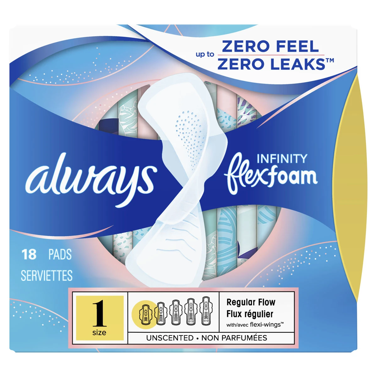 Product-Always Infinity Size 1 Regular Pads with Wings, Unscented