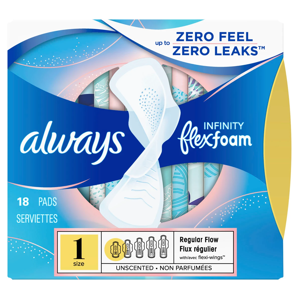 Always Maxi 42-Count Unscented Menstrual Pad without Wings Size 2 Long  Super - 6/Case