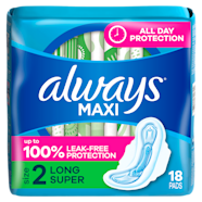 Always Maxi Size 2 Super Pads With Wings Always 