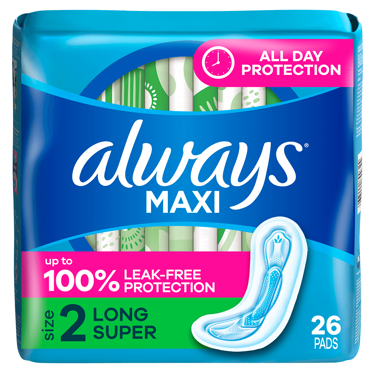 Always Maxi Size 2 Super Pads Without Wings | Always®