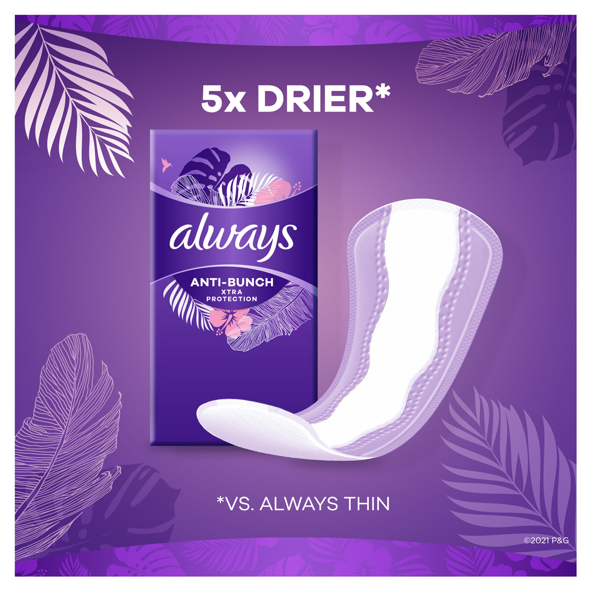 Always Xtra Protection Regular Daily Liners (Unscented)