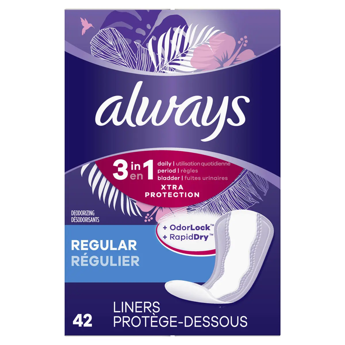 Product-Always Xtra Protection 3in1 Daily Liners Regular