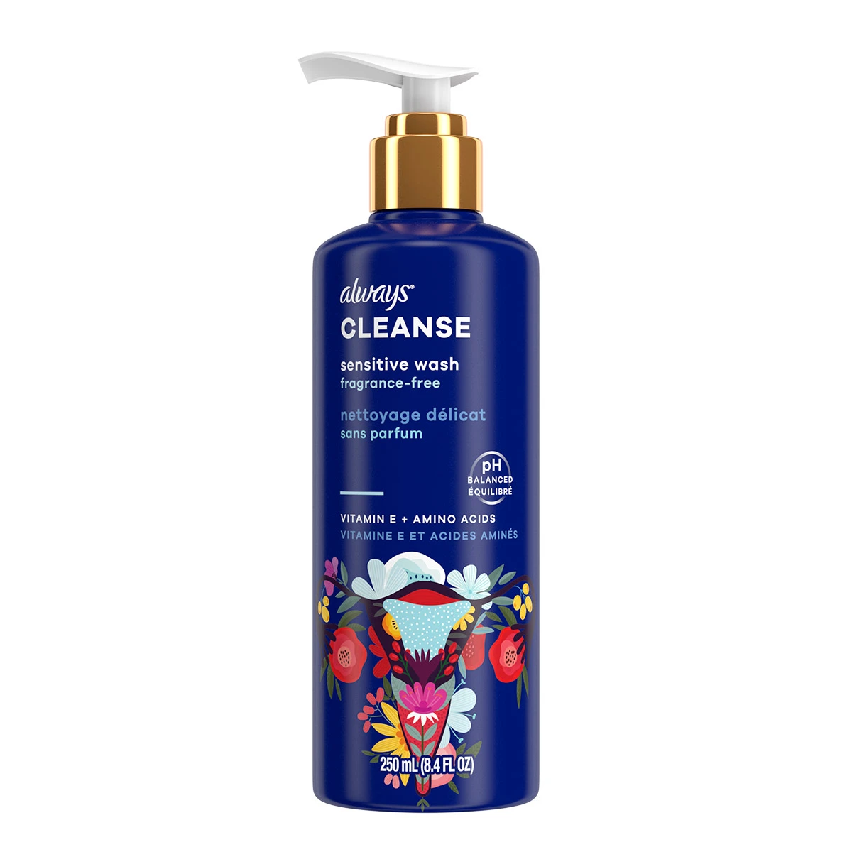 Always CLEANSE Sensitive Wash for Intimate Skin, Fragrance-Free