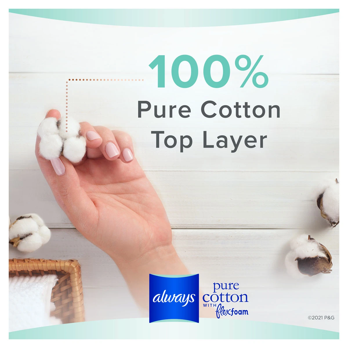 Always-Pure Cotton-With-FlexFoam-100-Top-Layer