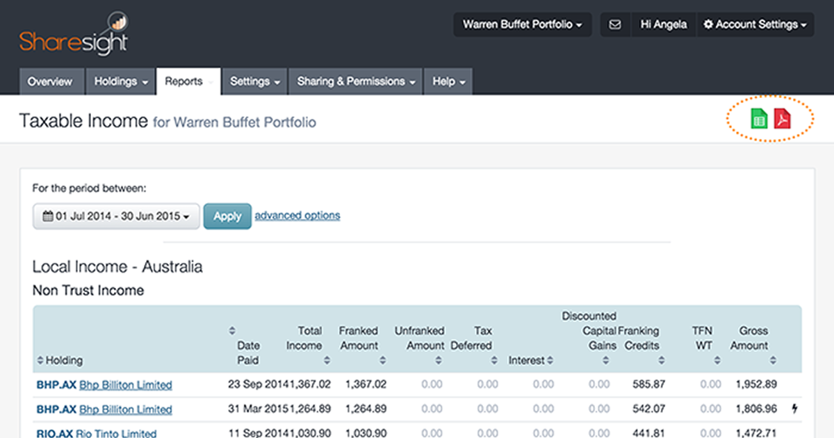 Performance & tax reports now in XLSX format