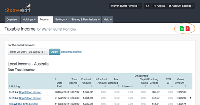Performance & tax reports now in XLSX format