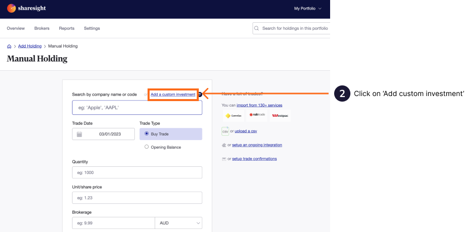 track cash investments - 2