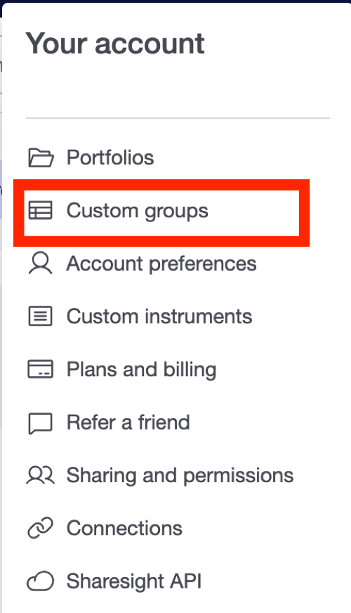 Select Custom groups