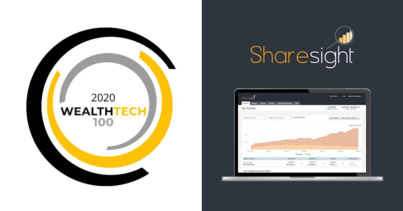 Wealthtech100 2020 List sharesight