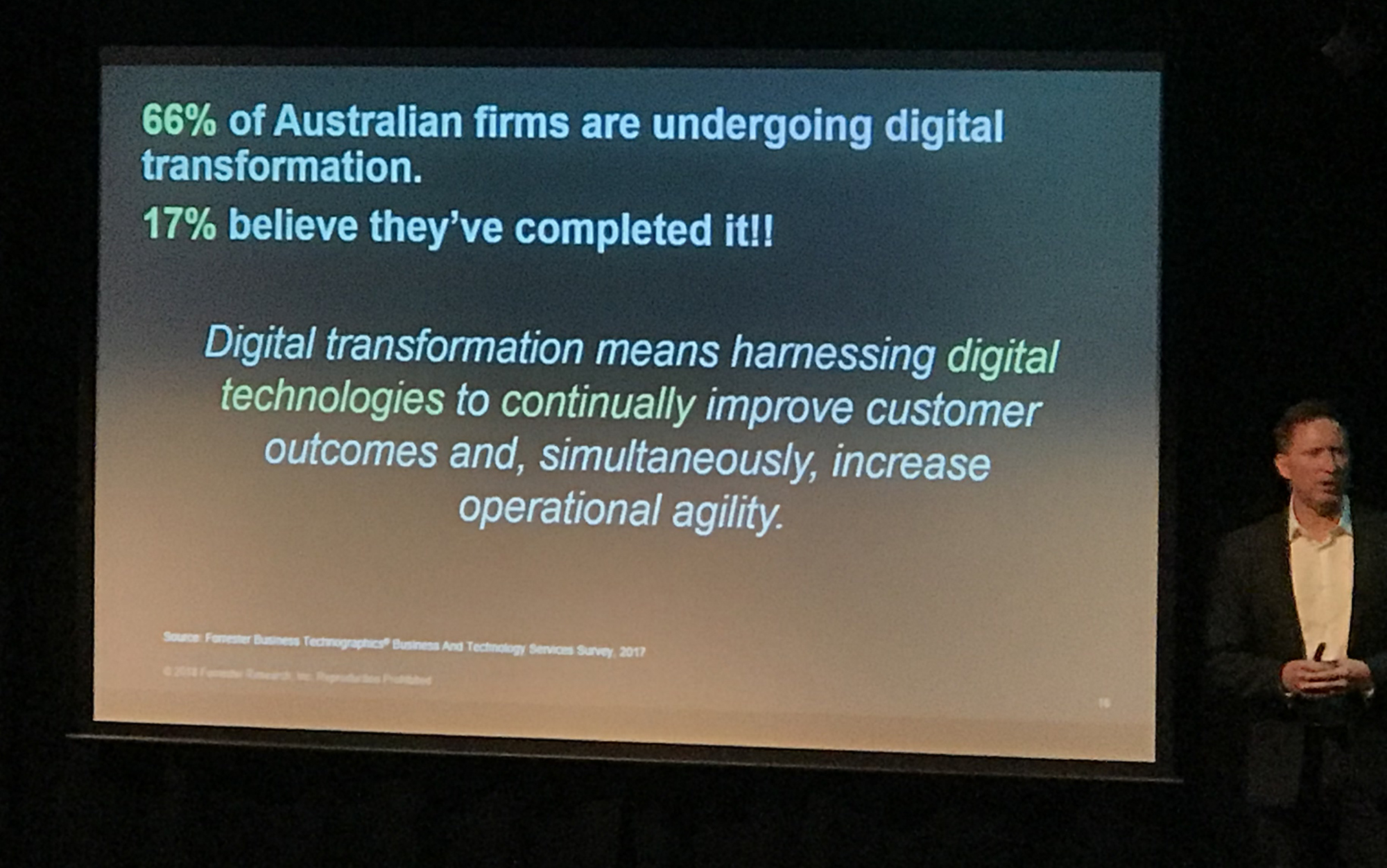 Forrester Predictions 2019 event - digital transformation