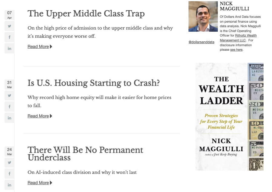 Dollars and data blog