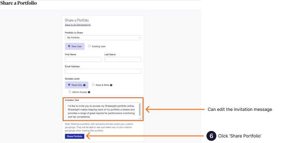 sharing access to portfolio - 6