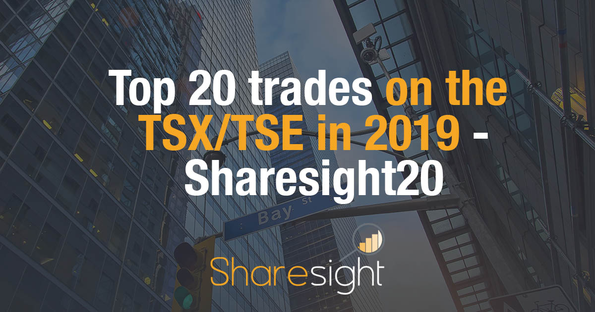 Top 20 trades on the Toronto Stock Exchange in 2019 - Sharesight20