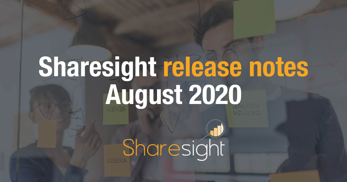 Release Notes August 2020