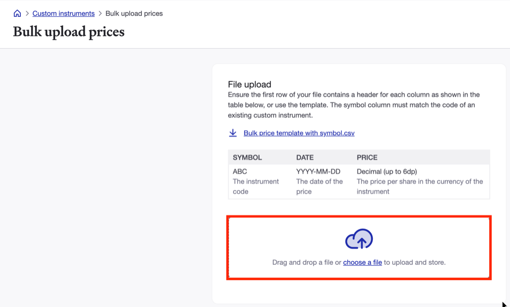 Drag and drop or choose a file to upload