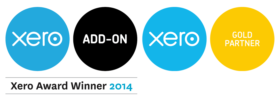 badges - xero add-on award winner 2014 + xero gold partner