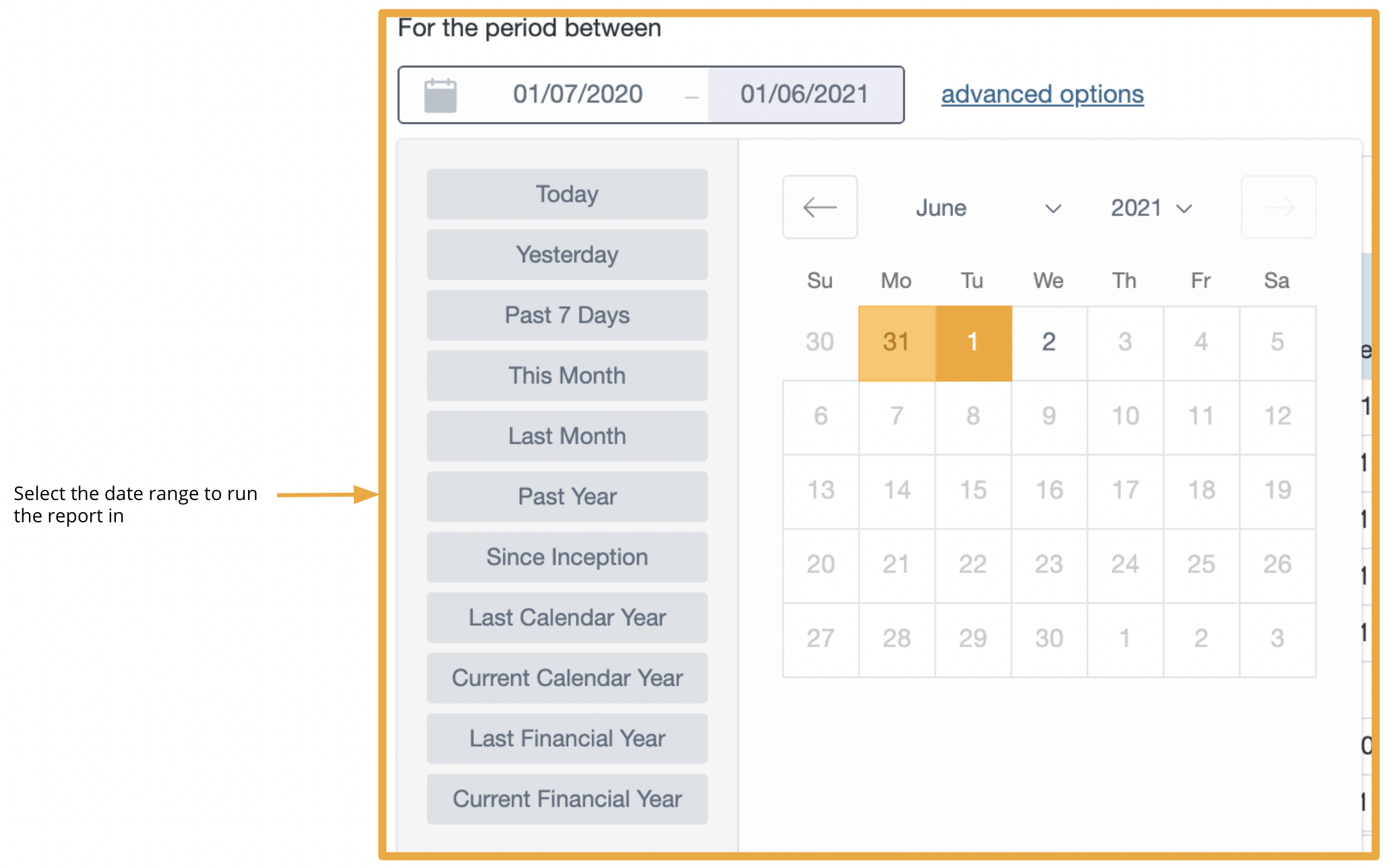 HCR Date range without numbering