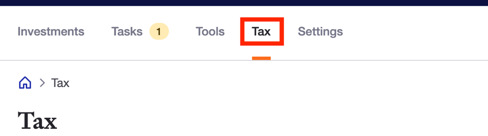 Tax tab