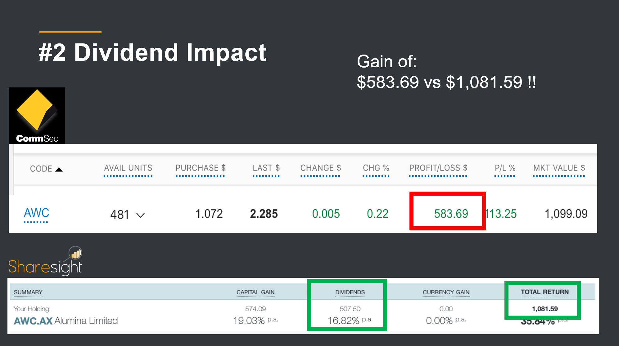 dividend impact returns