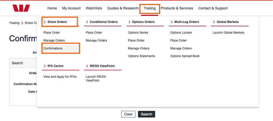 Westpac Confirmation file