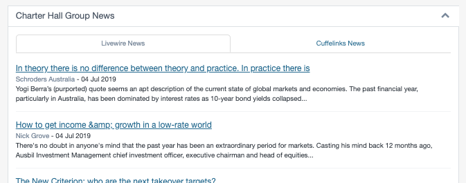 Stock news Sharesight