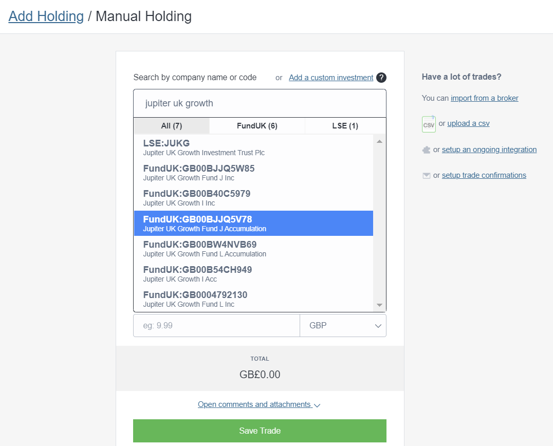 UK funds Jupiter growth example